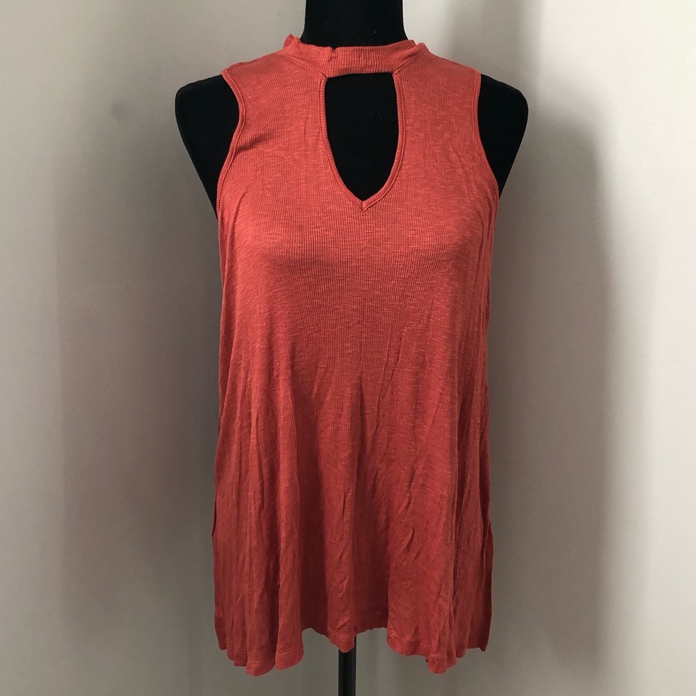 NWT Pink Republic Ribbed Choker Neck Tank Size M